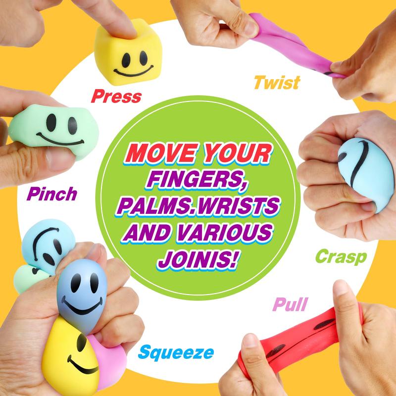 16 Pack Mini Slow Rising Stress Cube, Square Fidget Ice Cube Stress Balls, Stretchy Fidget Toy for Anxiety Stress Relief, Classroom Prize Cube Squishies for Adults Kids Children Teens Party Favors