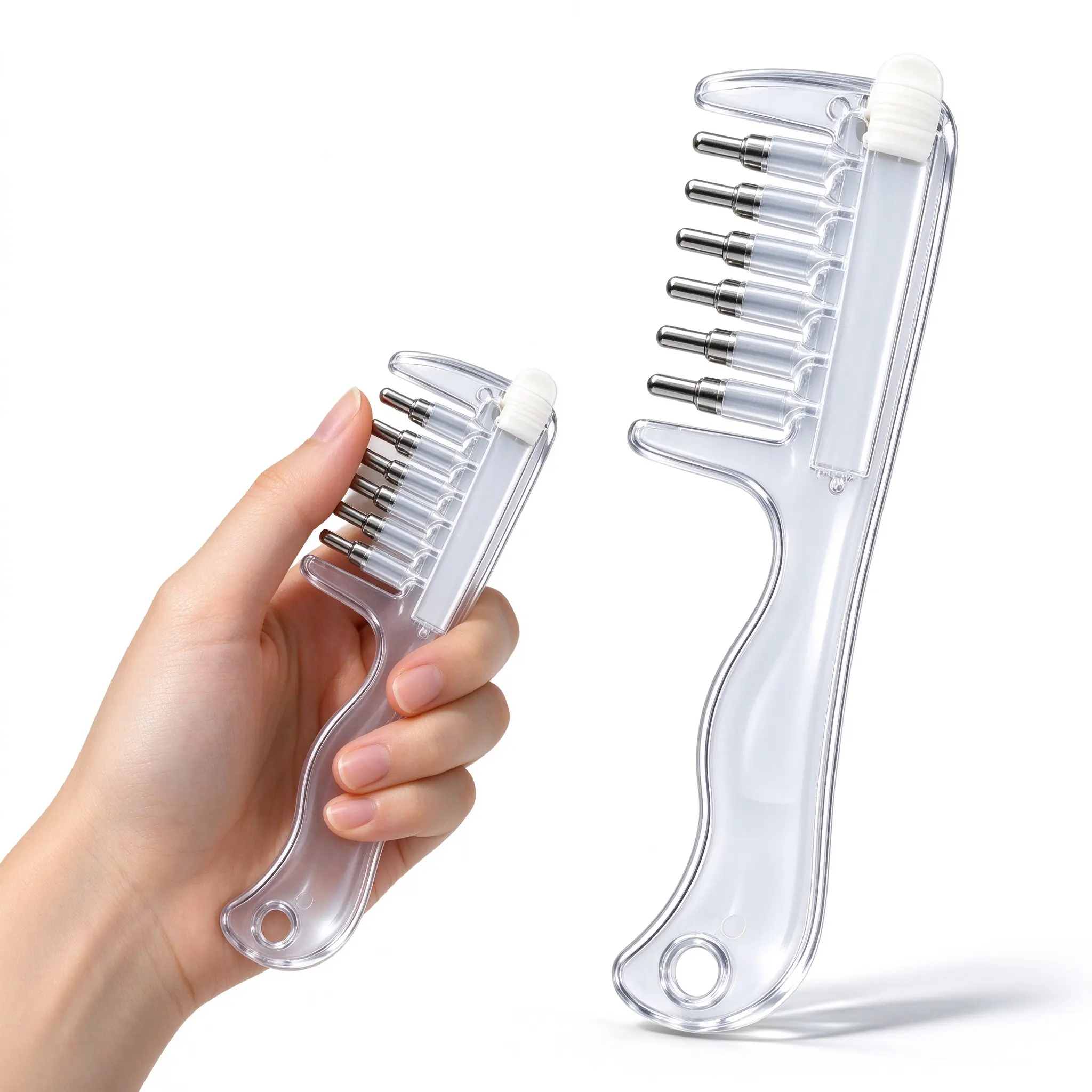 Scalp Applicator Comb, Hair Oil Root Applicator with 6 Rollers, Refillable Mess-Free Serum Comb for Women's Scalp Care & Hair Treatment