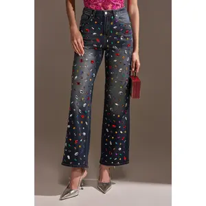 JEWELERS ROW RHINESTONE DENIM JEANS