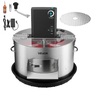 VEVOR Electric Bud Leaf Trimmer, 2-in-1 Manual Electric, 16 in Bud Trimmer with Stainless Steel Blades, Visual Cutting, Wet Dry Hydroponic Cutting Machine with Tray, for Plant Buds Flowers
