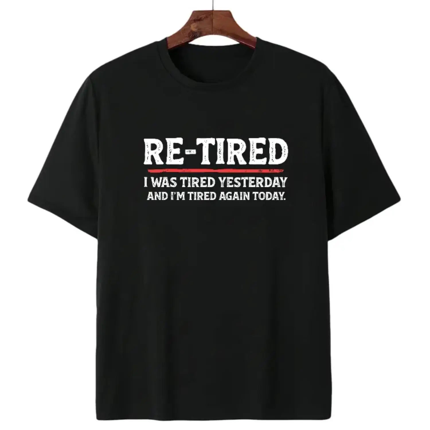 Sarcastic Quote T-Shirt for Teens – 100% Cotton Re-Tired Lazy Retired Design Womenswear Womenswear Smooth Smooth Smooth Seamless Unisex Seamless Unisex