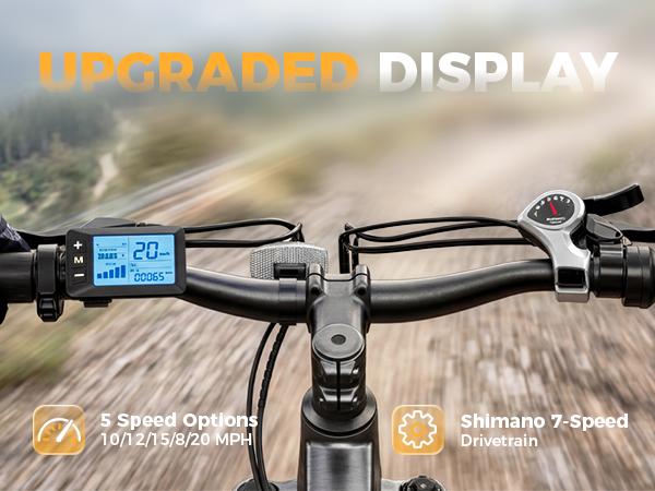 Hopcycle Electric Bike for Adults 500W/750W, Up to 55 Miles, 20MPH Electric Mountain Bike, 26'' Tires Lightweight E-Bike for Commuting Mountain Road Sand