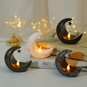 Elegant Star & Moon Candle Holder Set Lamp – Ramadan Decorative Lantern for Muslim Homes, Creates a Warm Ambiance for Eid & Gatherings Also suitable for Christmas decorations Decoration Items