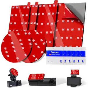 6 count Dash Cam Adhesive Pads, Double Sided Adhesive Pads for  Dashboard,Very High Bond Heat Resistant Tape for Windshield,Heavy Duty Sticky Pads for  Phone Holder and Dash Cam