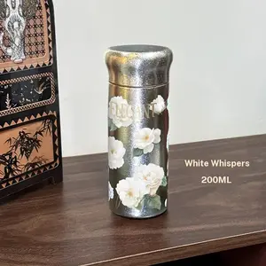 Pure titanium insulated cup - double-layer, portable, women's pocket cup, outdoor small capacity, suitable for school or office use, 200ml tea cup Insulated Water Cup Vacuum Insulated Flask