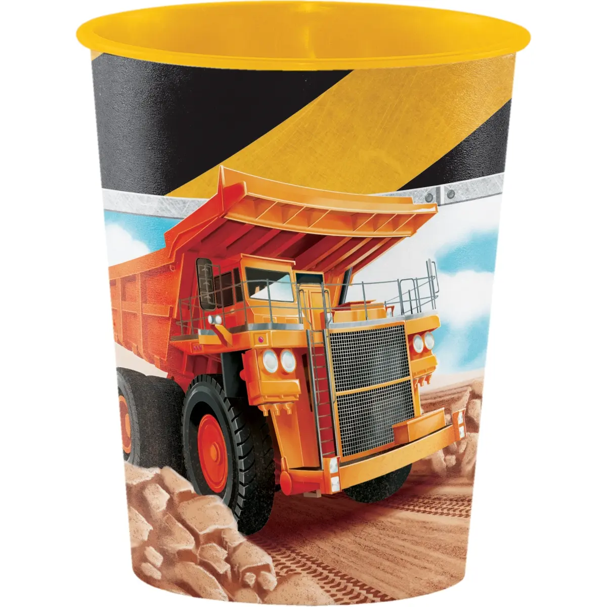 Creative Converting 340203 Big Dig Construction 16 oz Plastic Cup