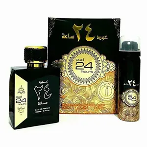 Ard Al Zaafaran Oud 24 Hours Eau De Parfum 100ml (3.4 Fl. oz) Non Toxic Eau De Parfum Deep Floral Perfume Floral Oriental Fragrance