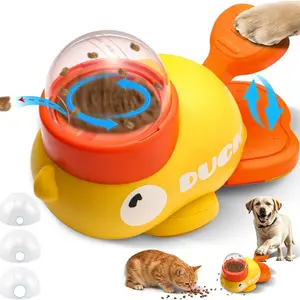 Chic Pet Quality Automatic Pet Feeder Duck Shape, Cat Dog Training Snack Reward Device, Encourages Play and Interaction, Suitable for All Pets