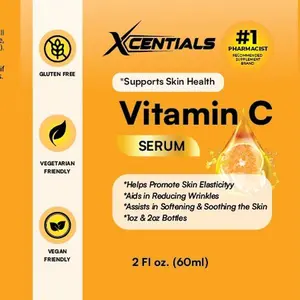 Xcentials Vitamin C Serum Radiant Skin Repair 10g Boosts Collagen Production & Brightens Tone for Firmer Smoother Skin Gluten Free Vegetarian Vegan Friendly