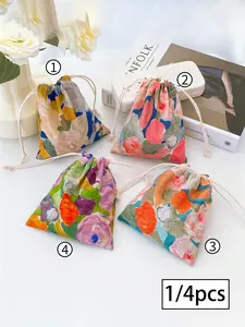 Mini Drawstring Makeup Bag, Portable Cosmetic Organizer, Travel Storage Pouch, Lipstick Holder, Party Gift, Wedding Candy Bag