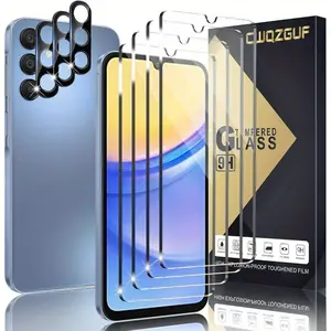 [Compatible with Samsung Galaxy S26/S26 Plus/S26 Ultra] [4+3 Pack Smartphone Screen Protector Compatible with Galaxy S25, 4 Pack Tempered Glass with 3 Pack Camera Lens Protector, High Clarity, Anti-Fingerprint, Anti-Shatter, Bub..., Accessories