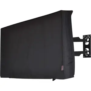 50" Outdoor TV Cover, Black  Universal Protector for 55'' LCD, LED, Plasma Television Sets - Compatible with Standard Mounts and Stands.