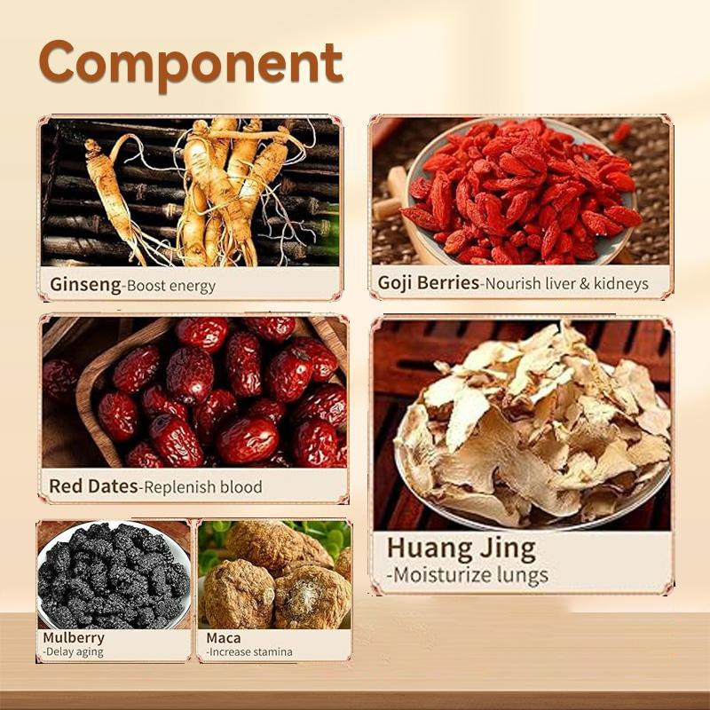 【Flosage】Organic Ginseng Six Treasures Tea&Liver and Kidney Support Herbal Tea - Hand-picked Herb Tea with 6 Organic Herbs & Edible Corn Fiber, Traditional Herbal Kidney Detox Tea for Men & Women, Natural 6 Precious Ingredients Formula, 【Flosage】Organic Ginseng Six Treasures Tea&Liver and Kidney Support Herbal Tea - Hand-picked Herb Tea with 6 Organic Herbs & Edible Corn Fiber, Traditional Herbal Kidney Detox Tea for Men & Women, Natural 6 Precious Ingredients Formula,