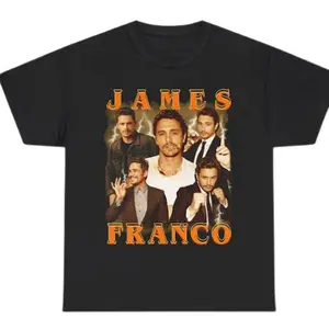 James Franco Retro Graphic T-shirts Tshirt Classic Cotton Menswear Top Streetwear Tropical