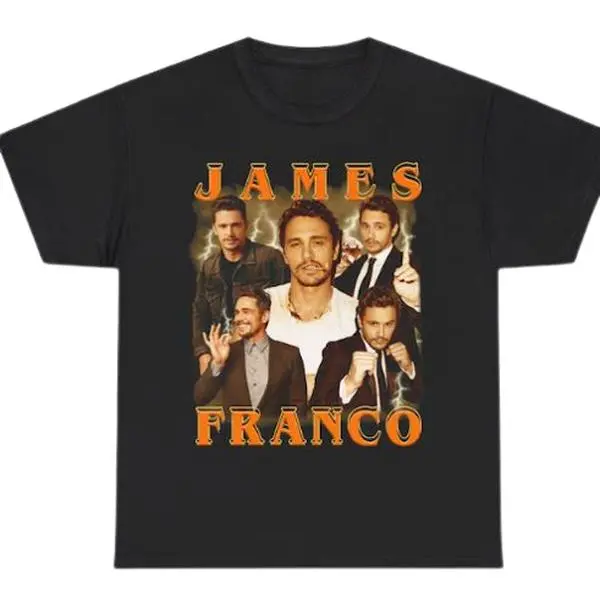 James Franco Retro Graphic T-shirts Tshirt Classic Cotton Menswear Top Streetwear Tropical