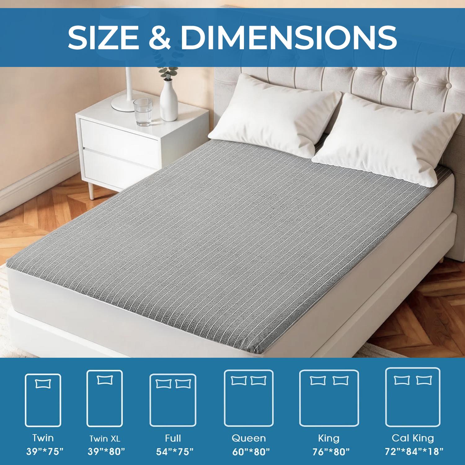 【TASTELIFE】 Waterproof Mattress Protector Queen Size, Premium Breathable Bed Cover with Deep Pocket 8"-21", Noiseless Machine Washable & Vinyle-Free for Home & Hotel (Gray)