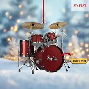 ersonalized Drum Xmas Ornament, Custom Drum Ornament, Xmas Gifts For Drummer, Custom Ornaments Gift For Drum Lovers,Drum Ornament