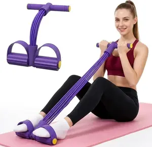 Home Gym Arm & Waist Training Pedal Band – Eco-Friendly Natural Latex Yoga Stretching Band with Adjustable Resistance Strength Bands Workout Equipment