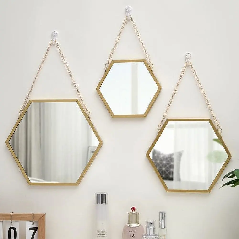 Hanging Hexagon Mirror Hanging Hexagon Mirror