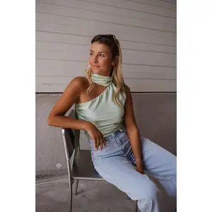 Mint Green Ilga Satin Top