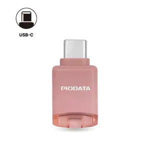 iXflash Q mini Micro SD card reader w/USB-C in Pink, auto-backup and Extended Video Recording for iPhone, iPad & Android