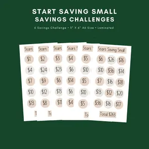 START SAVING SMALL SAVINGS CHALLENGES | A6 ZIPPER CASH ENVELOPES +TRACKERS