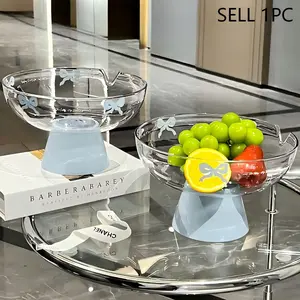 High-End Fruit Basket, Heart-Shaped Tea Table Tray, Elegant Drainage Design, Ideal for Fruits, Snacks, Desserts, Home Kitchen Hotel Use