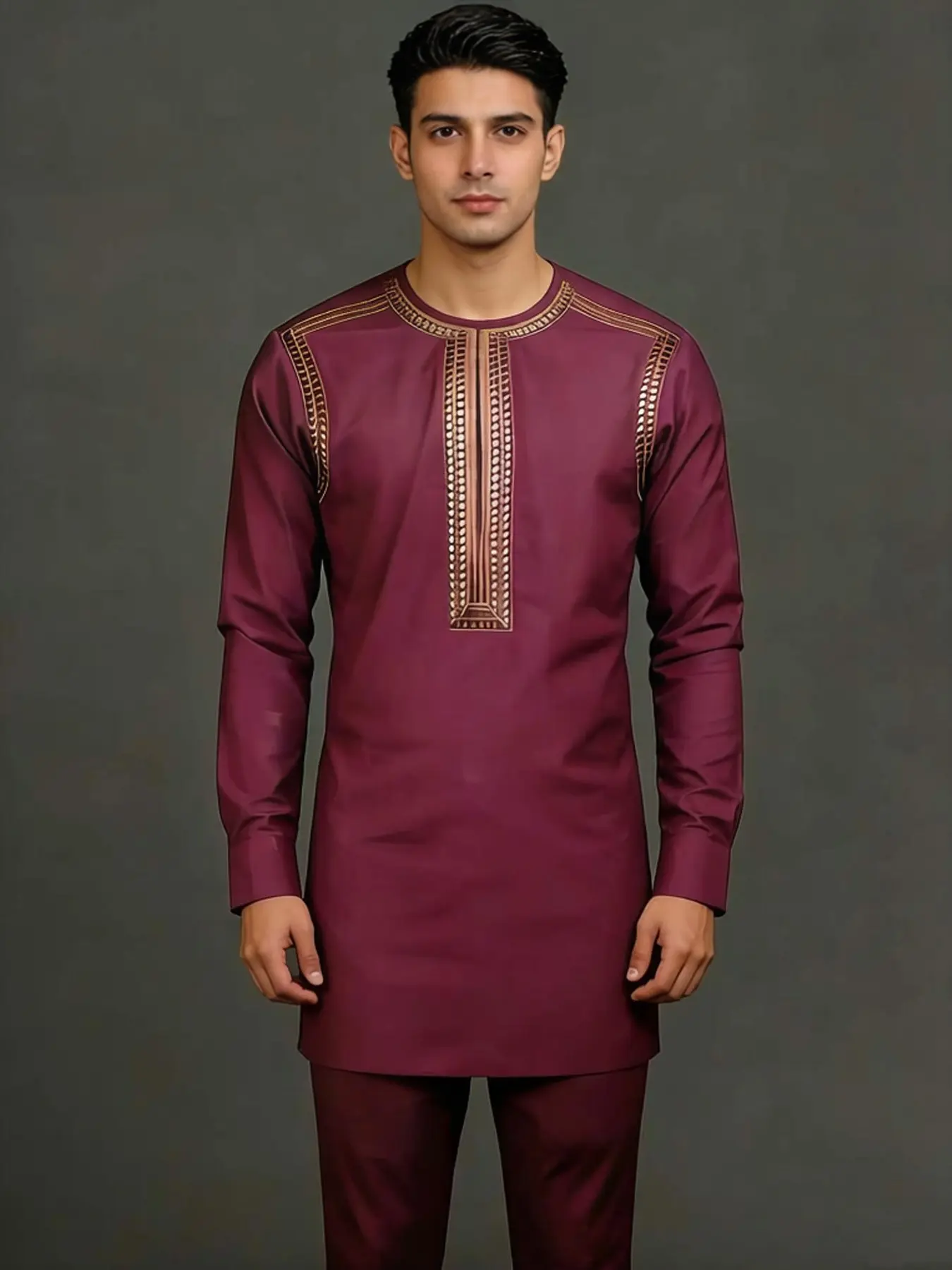 Printed robe set, Men, perfect for casual and festive occasions, Kurta Printed robe set, Men, perfect for casual and festive occasions, Kurta