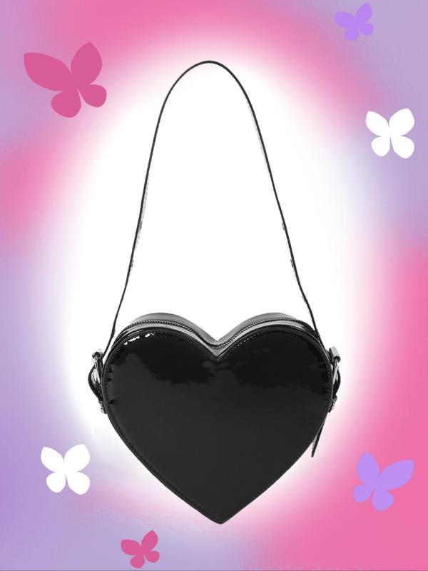 Fashionable  simple casual exquisite and versatile shoulder bag, niche design  heart-shaped creative modeling shoulder bag, Valentine's Day gift handbag, classic and versatile personality, shopping and dating, etc.