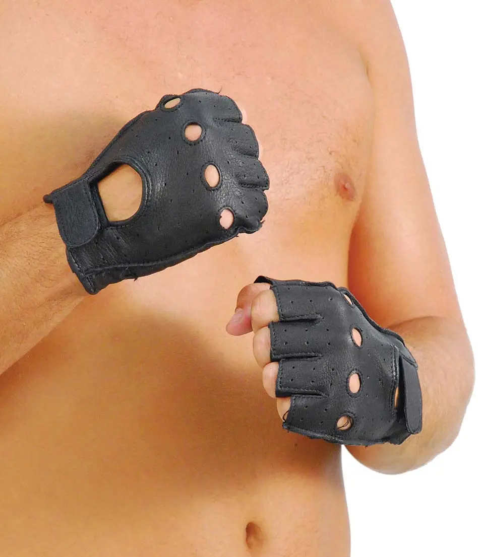 Deerskin Fingerless Leather Gloves #G31VNK