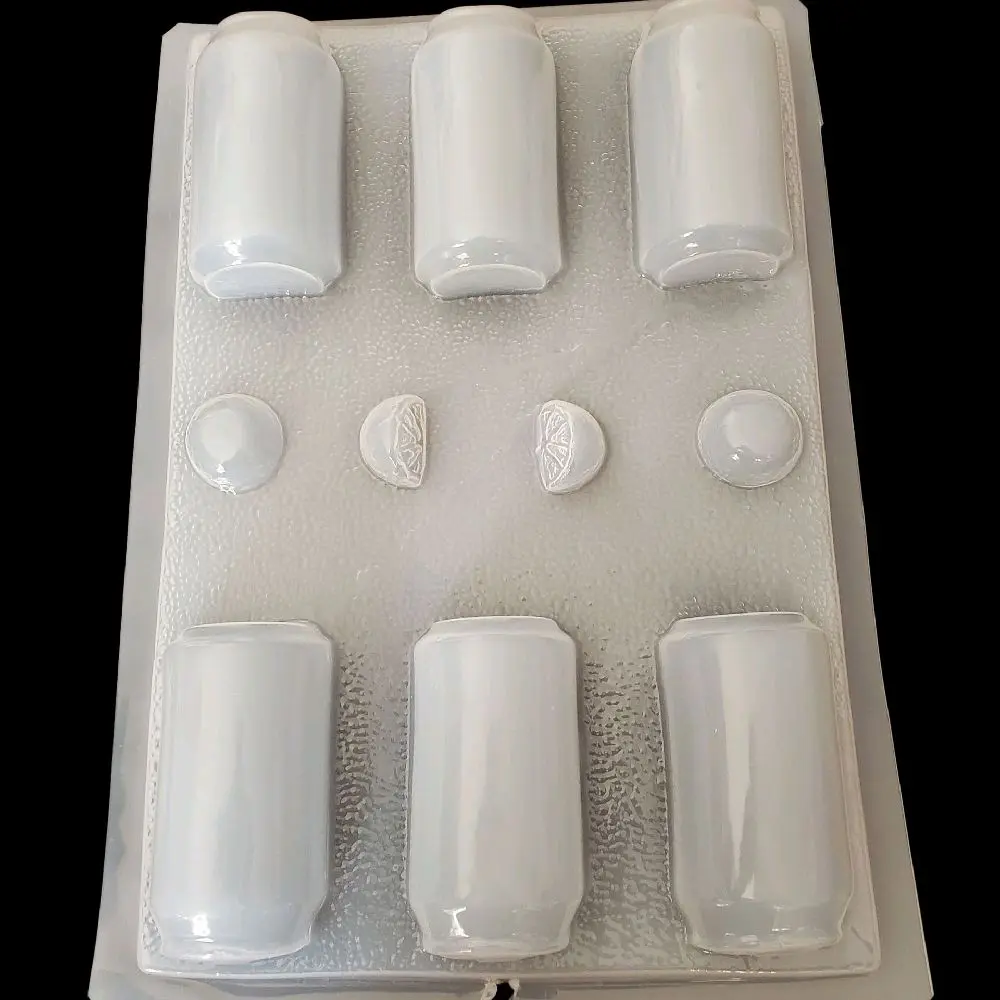 Cans with Lemon Slices Plastic Mold
