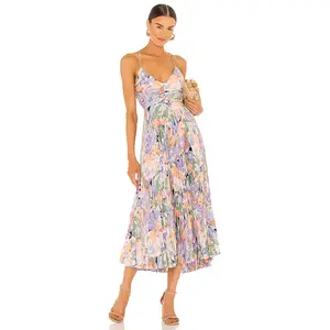 ASTR the Label Blythe Dress in Coral Multi