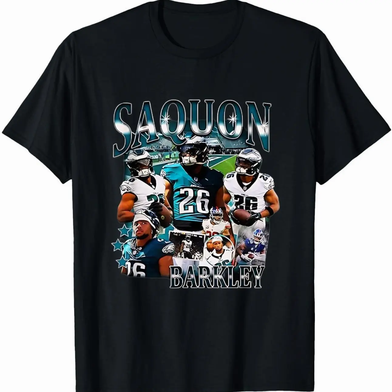 Saquon Eagles Vintage Barkley Design 90s Graphic Tee T-Shirt