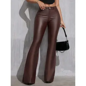 Women's flared leg pants, elegant and unique flared solid color flared pants, suitable for daily wear, women's underwear suitable for all seasonsRAIMENTRY