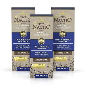 Tio Nacho Anti Hair Loss Thickening Volume Filler Shampoo with Royal Jelly & Rosemary, Volumizing & Body-Boosting Hair Care 14 Fluid Ounces (Pack of 3) - 3-pack