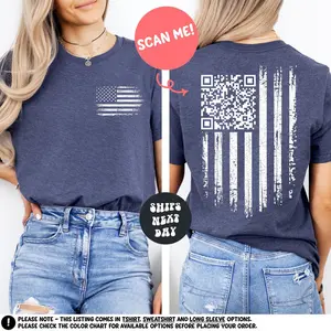 USA Trump Shirt Trump Dance QR Code Shirt Scan Me Qr Code Trump Dancing Shirt Funny President Trump Flag Shirt Pro Trump 2024 MAGA Shirt