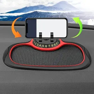 Multi-Functional Car Anti-Slip Mat Phone Mount, 360° Rotating Swan Bracket, Silicone Dashboard Car Pad Mat, Instrument Panel Bracket Anti-Slip Mat, Universal Driving Position, See Product Details
