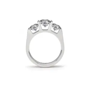 RG203W B.Tiff 3-Stone Cushion Cut Engagement Ring