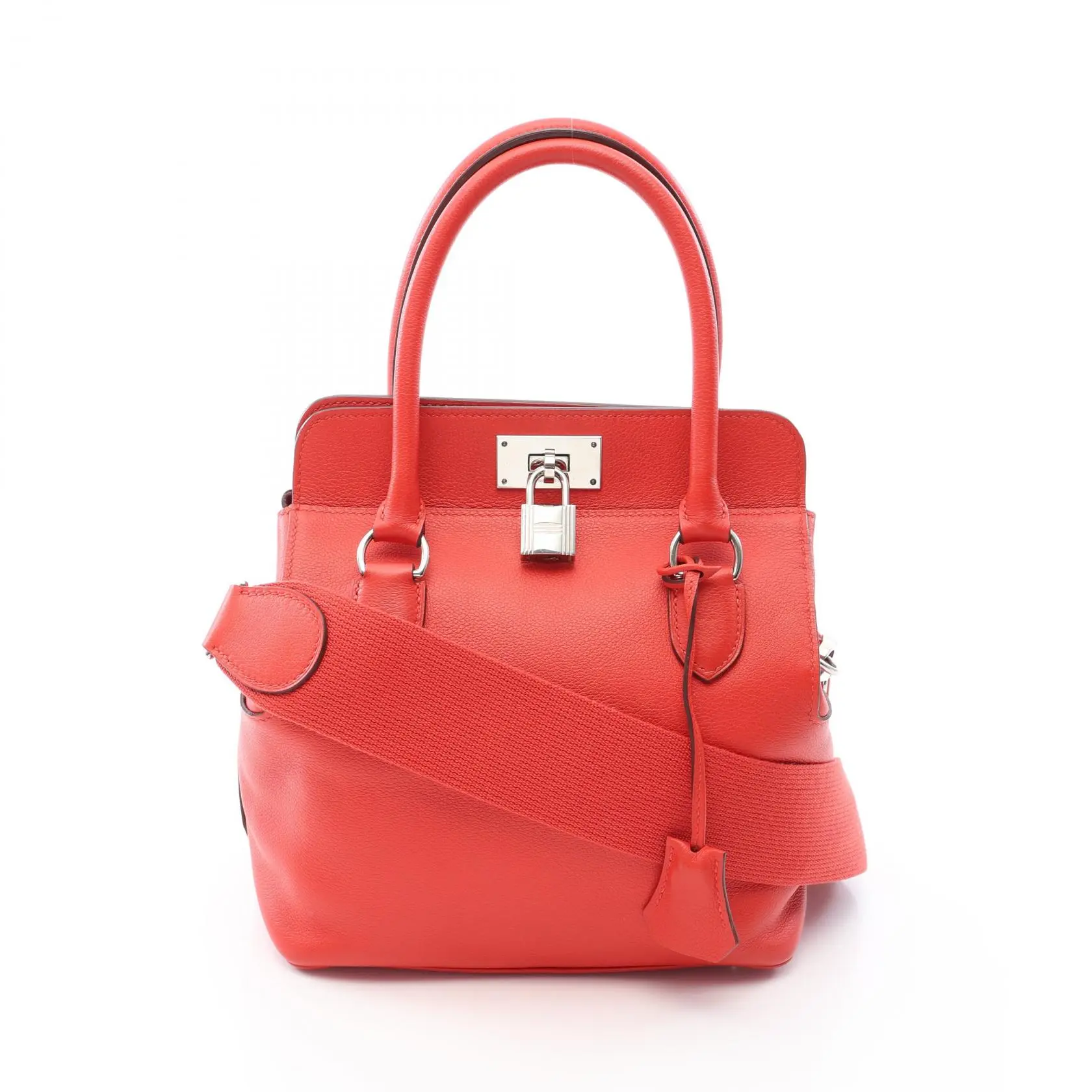 Pre-owned HERMÈS Calfskin Shoulder Bags Hermes Toolbox20 Evercolor 2way handbag