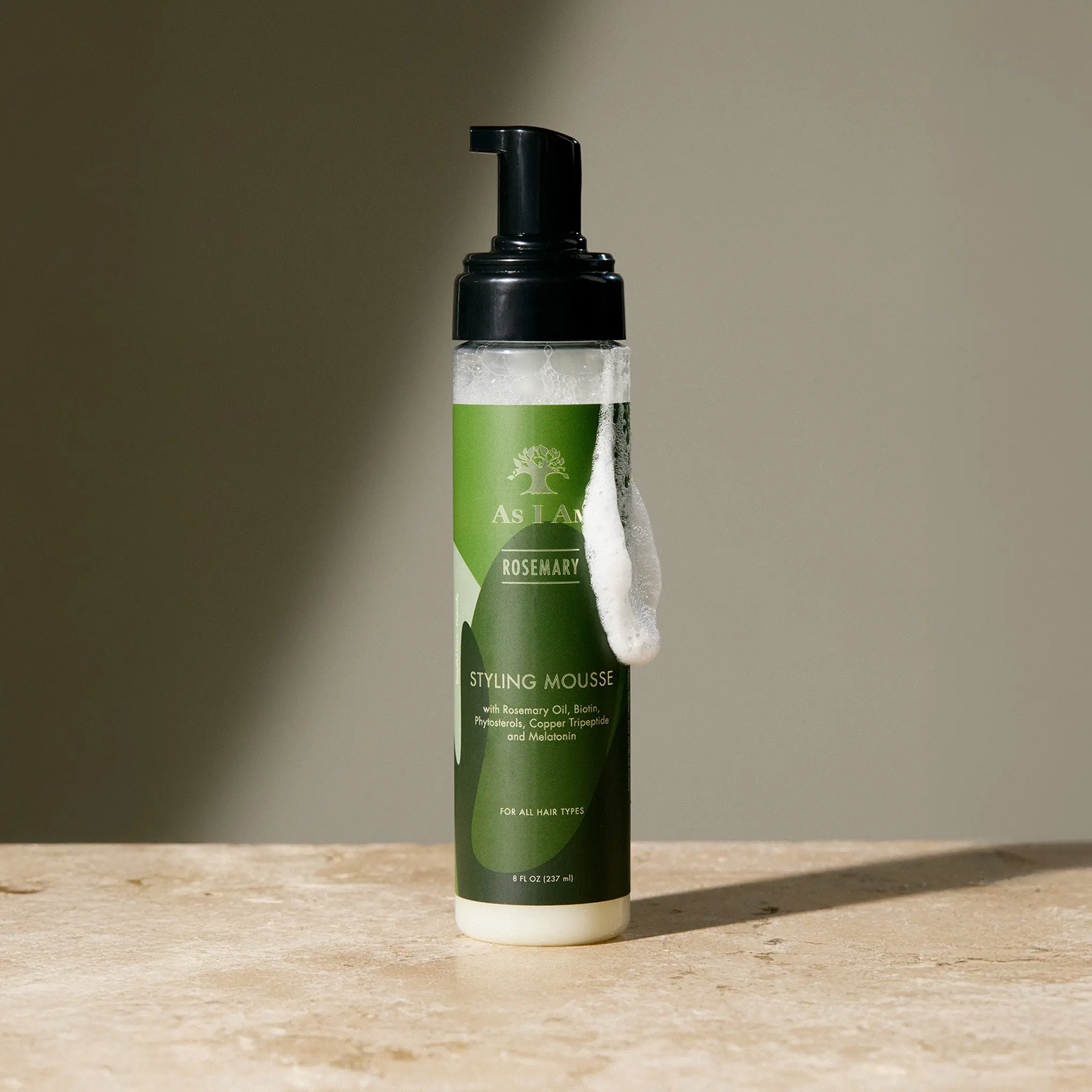 As I Am Rosemary Hair Mousse - 8 oz - with Biotin & Saw Palmetto