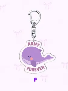 Army Acrylic Keychain, Cute Cartoon Design, Whale Keychain Charm, Perfect Gift for Boyfriend, Girlfriend, Family, Teacher, Concert, Birthday Party