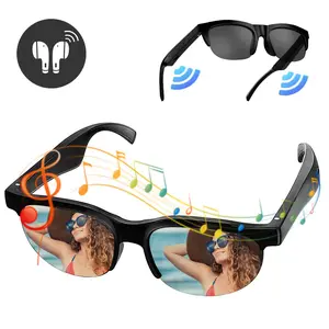 Wearable Multifunctional Bluetooth Smart Glasses,Durable Anti-Blue Light Glasses with Earbud Headset for Music & Calls,Bluetooth SungGlasses,Electronic Audio Glasses for Men & Women Gift