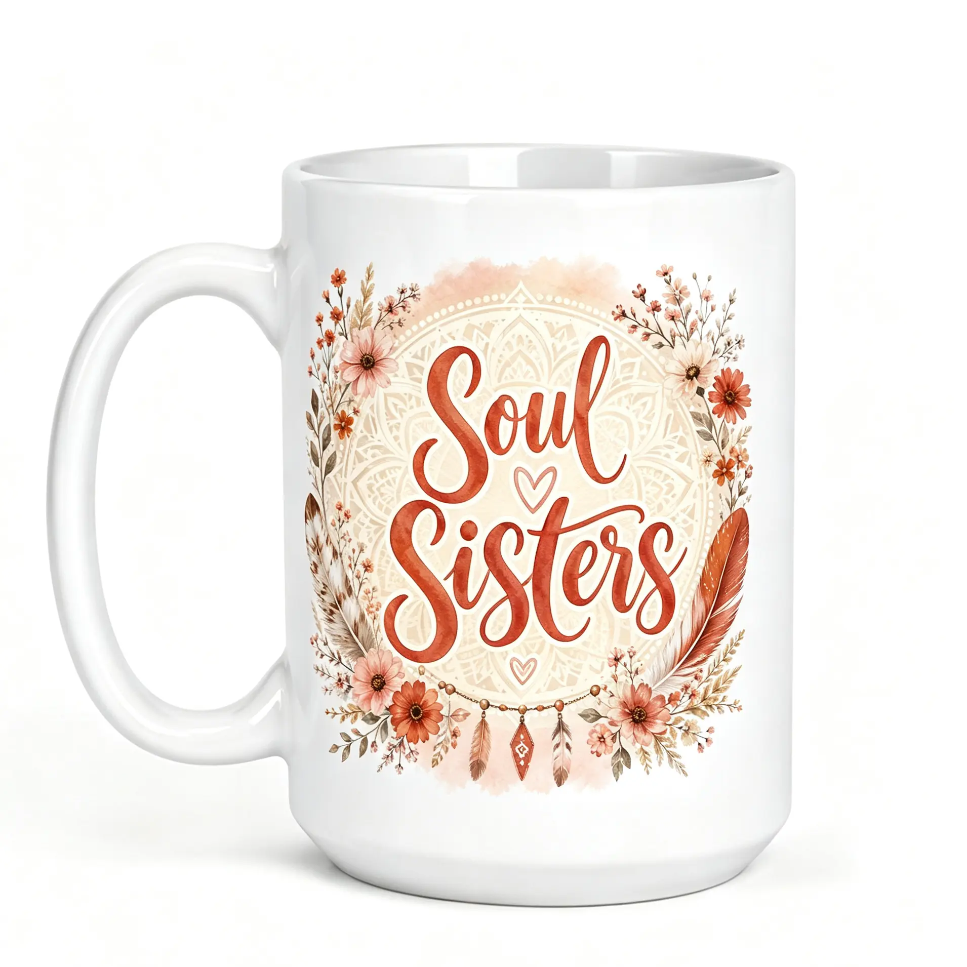 Bohemian Ceramic Mug - Reusable, Washable Drink Cup, Ideal Gift for Your Bestie durable funny coffee