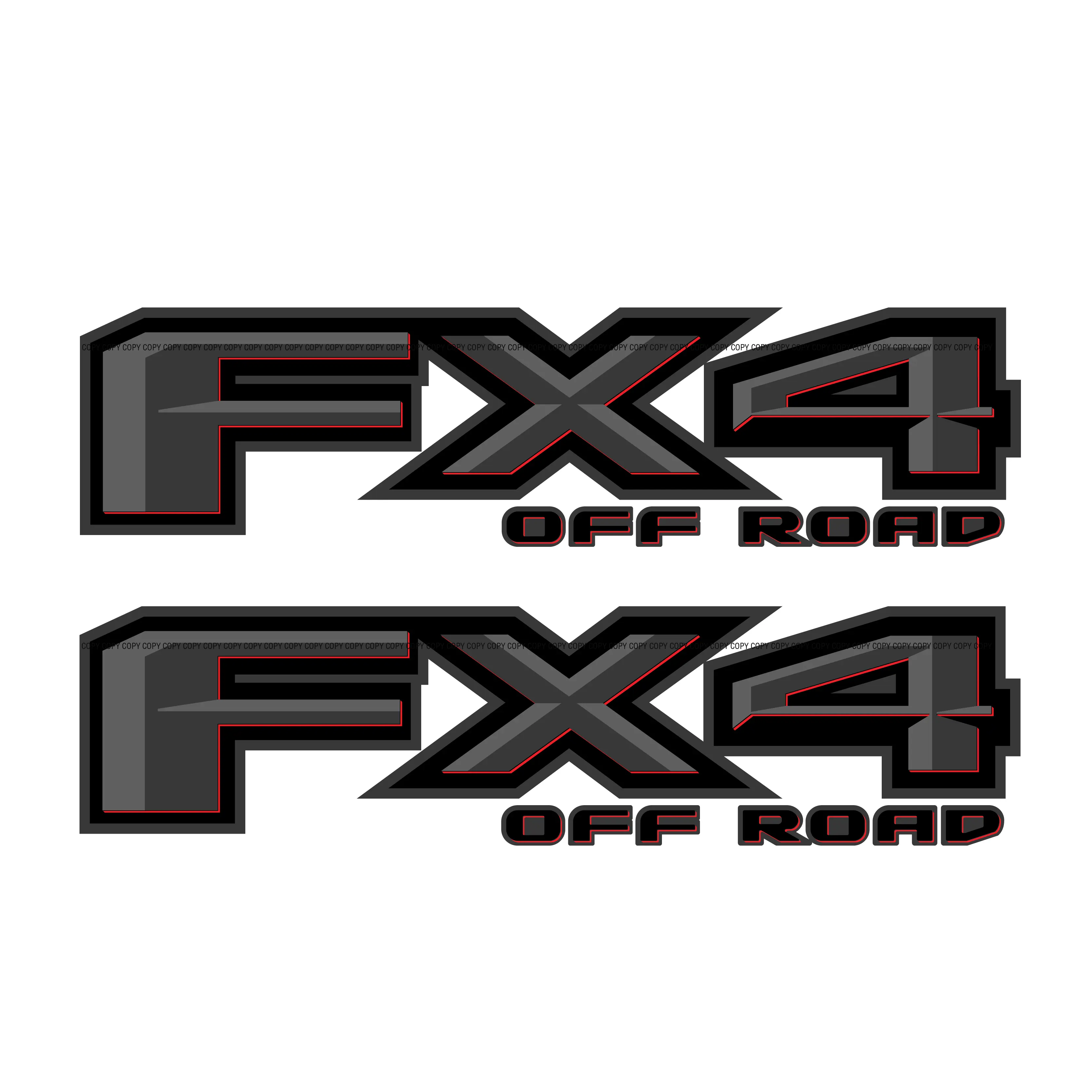 FX4 Off Road Decal Red Accent Replacement Sticker Ford