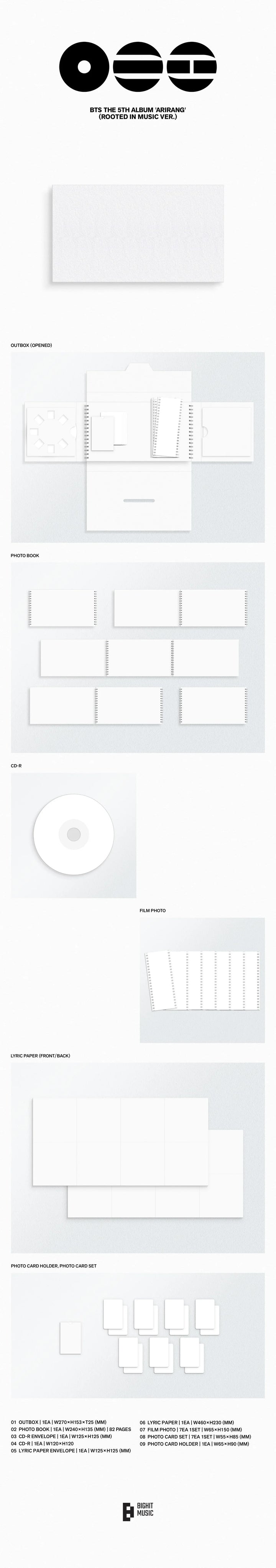 BTS – ARIRANG (5th Album) | Official K-Pop CD Album | Rooted in Korea / Rooted in Music / Living Legend Ver. | 14 Tracks incl. “SWIM”