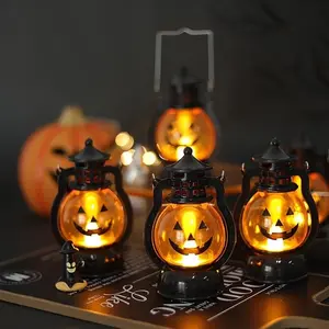 Pumpkin Design LED Lantern with Battery, 1 Count Battery Powered LED Light, Decorative Light for Home Party & Outdoor Yard Garden Lawn