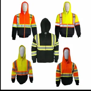 Work Hi-Vis Safety Pullovers or Zip-Up Sweater