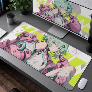 Zenless Zone Zero Aria Chinatsu Anime Mouse Pad, XXL 900x400mm Gaming Desk Mat with Smooth Rubber Surface, Non-Slip Base, Extended Keyboard Mousepad for PC Laptop ideal gift