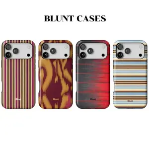 Blunt Phone Case  Pecan Stripe - Emberlane - Crimson Stripe - Blumix  Stripes Aesthetic iPhone Case For 17 16 15 14 13 12 11