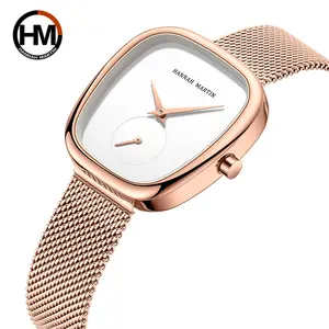 HANNAH MARTIN Brand Original Luxury Women Watch Rose Gold Fashion Stainless Steel Quartz Movement Waterproof Women Dress Watches,HM1251W